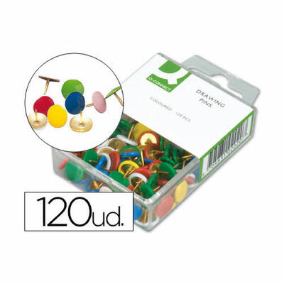 Tachas Q-connect, cores variadas, cada uma com 120 unidades