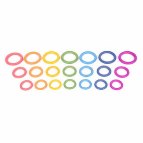 Anéis de madeira arco-íris – 21 peças