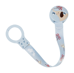 Prendedor de chupeta com fita impressa