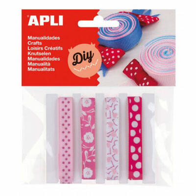 Fitas de tecido rosa