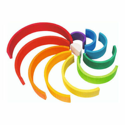 Conjunto de construção Rainbow Waldorf 11 peças