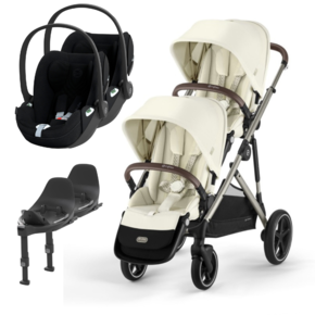 Pack Gazelle S + Assento Extra Gazelle S + Cloud T i-Size (x2) + Base T (x2) 