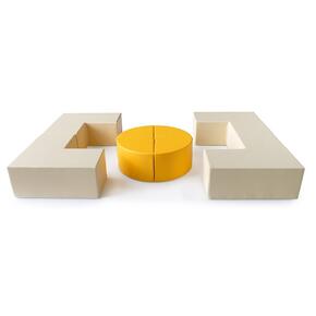 Banco em L 76 x 76 x 30 cm