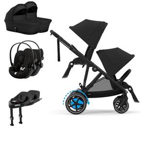 Pack e-Gazelle S + Segundo Assento Gazelle S + Cloud G i-Size(x2) + Base G (x2) + Alcofa(x2)