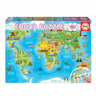 Puzzle de monumentos do mapa mundial – 150 peças