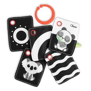 Cartões visuais preto e branco