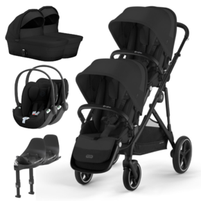 Pack Gazelle S + Assento Extra Gazelle S + Cloud T i-Size (x2) + Base T (x2) + Alcofa Gazelle S Cot (x2)