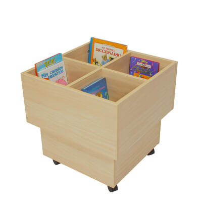 Carro De Livros Em Forma De Cubo