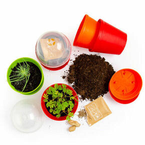 Lote de 5 vasos de estufa com sinos