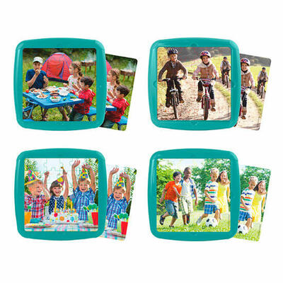 Conjunto de 4 quebra-cabeças: Lazer com amigos