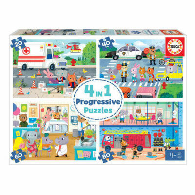 Heróis de quebra-cabeças progressivos em ação