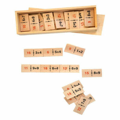 Somas de dominó de madeira