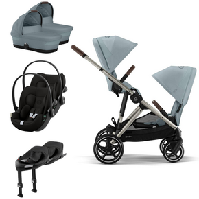 Pack Gazelle S + Assento Extra Gazelle S + Cloud G3 (x2) + Base G3 (x2) + Alcofa Gazelle S (x2)