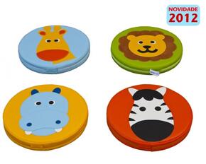 Establecer Cuatro Almohadillas Animales De La Selva