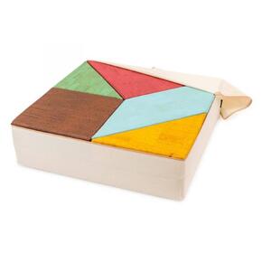 Tangram em Tecido de Cortic?a Colorido