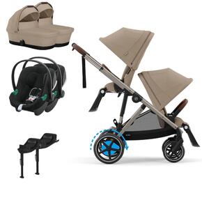 Pack e-Gazelle + Segundo Assento Gazelle S + Aton B2(x2) + Base One(x2) +Alcofa(x2)