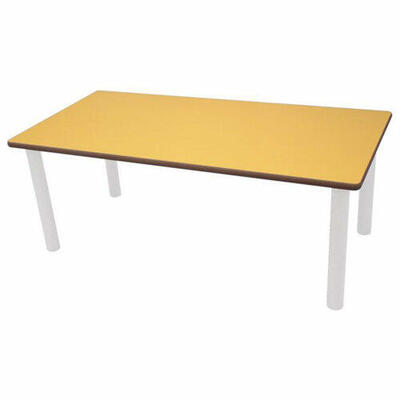 Mesa metálica retangular 120 x 80 cm. Tamanho infantil