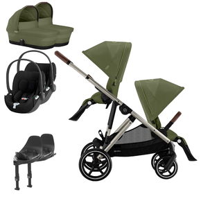 Pack Gazelle S + Assento Extra Gazelle S + Cloud T i-Size (x2) + Base T (x2) + Alcofa Gazelle S Cot (x2)