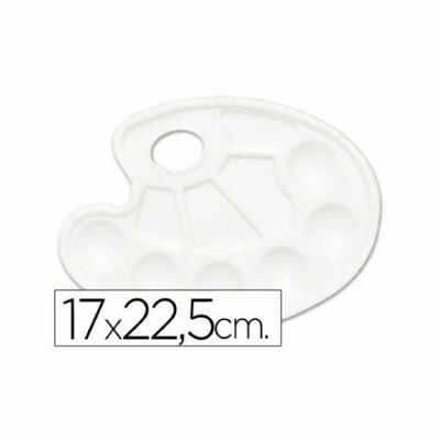 Paleta plástica oval Lidercolor com 10 furos para destros