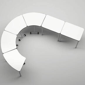 Mesa escolar colaborativa quadrada ajustável