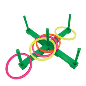 Lança-argolas com base de plástico