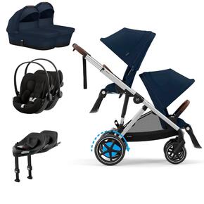 Pack e-Gazelle S + Segundo Assento Gazelle S + Cloud G i-Size(x2) + Base G (x2) + Alcofa(x2)