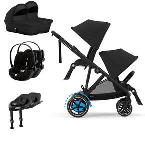 Pack e-Gazelle S + Segundo Assento Gazelle S + Cloud G i-Size(x2) + Base G (x2) + Alcofa(x2)