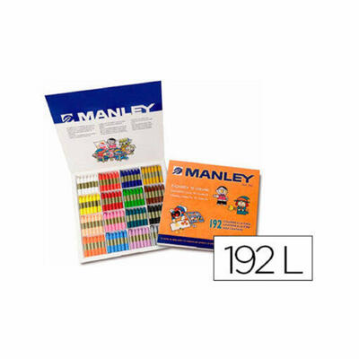 Estojo escolar Manley 192 giz de cera (16 cores x 12 giz de cera)