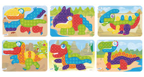Pinos 20Mm - 6 Modelos (Dinossauros)