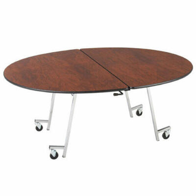 Mesa Oval Dobrável e Móvel