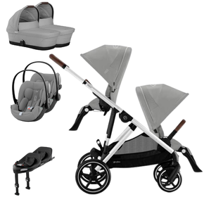Pack Gazelle S + Assento Extra Gazelle S + Cloud G i-Size (x2) + Base G (x2) + Alcofa Gazelle S Cot (x2)