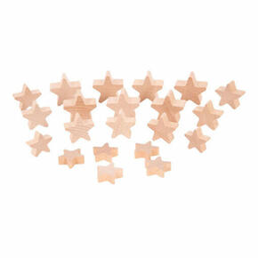 Estrelas de madeira natural
