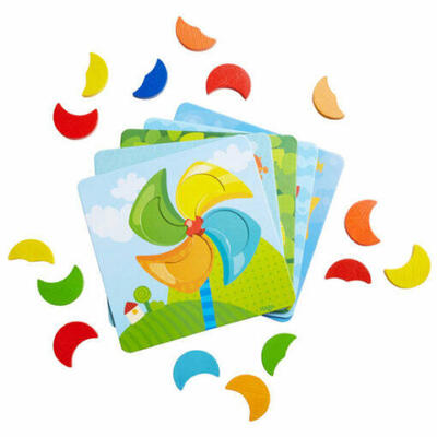 Jogo de classificação de luas coloridas