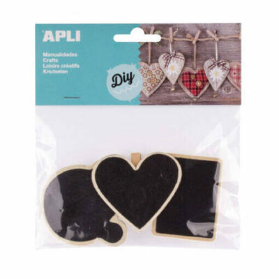 Estacas de madeira moldadas com acabamento em ardósia – 3 unid.