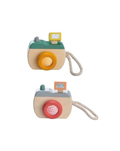 Câmera De Brinquedo De Madeira