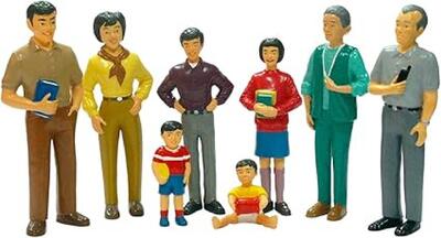 Figuras de família asiática- 8 un
