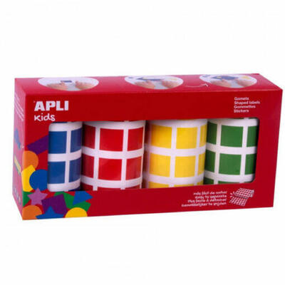 Quadrados geométricos em cores variadas