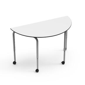 Mesa DESK21 U Semicircular em Onda Regulável