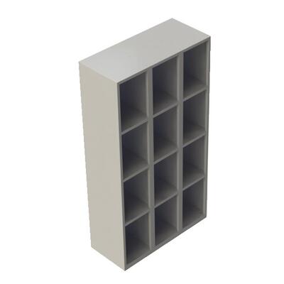 Armário de cacifos aberto - 9 cacifos