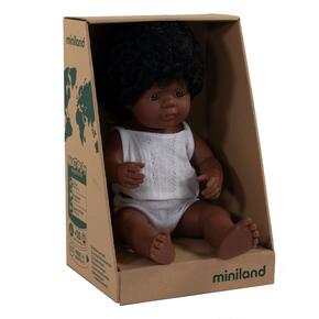 Bebé Afroamericana 38cm Com Roupa Interior