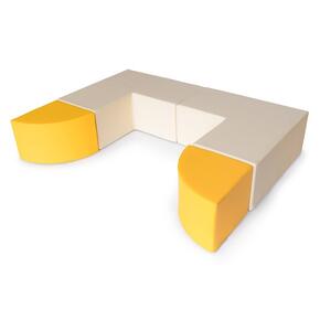 Banco em L 76 x 76 x 30 cm