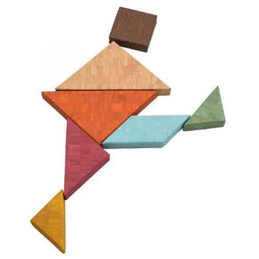 Tangram em Tecido de Cortic?a Colorido