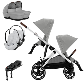 Pack Gazelle S + Assento Extra Gazelle S + Cloud G i-Size (x2) + Base G (x2) + Alcofa Gazelle S Cot (x2)