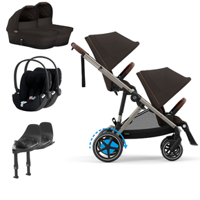 Pack e-Gazelle S + Segunto Assento Gazelle S + Cloud t i-Size(x2) + Base (x2) + Alcofa(x2)