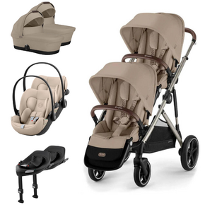 Pack Gazelle S + Assento Extra Gazelle S + Cloud G3 (x2) + Base G3 (x2) + Alcofa Gazelle S (x2)
