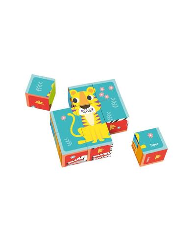 Puzzle de blocos de animais