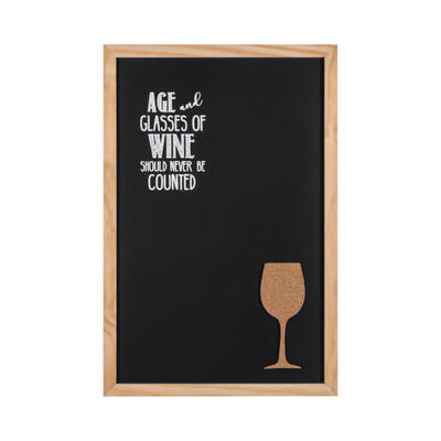 Quadro de cortiça combo vino quote - Pinho