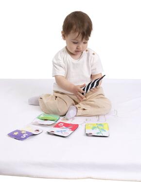 Cartões visuais preto e branco