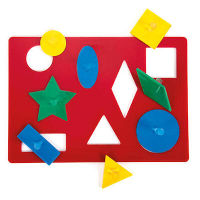 Puzzle de formas e cores para painel de luz