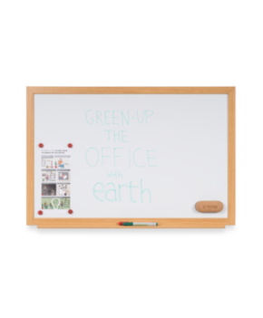 Quadro branco de cerâmica earth prime quadro de carvalho